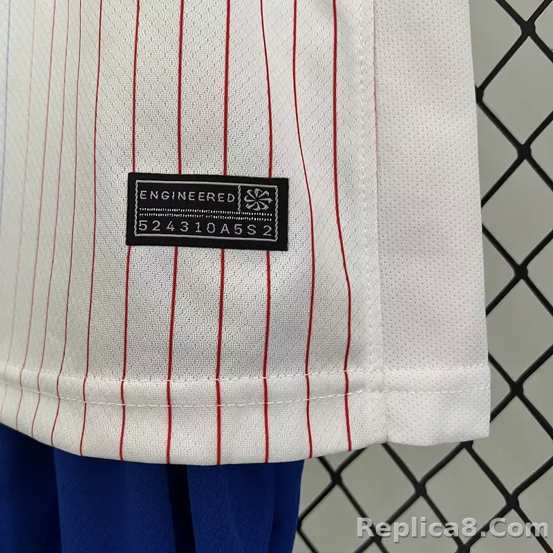 2024 France Euro Cup Away Kids Kit  Jersey+Shorts - detail