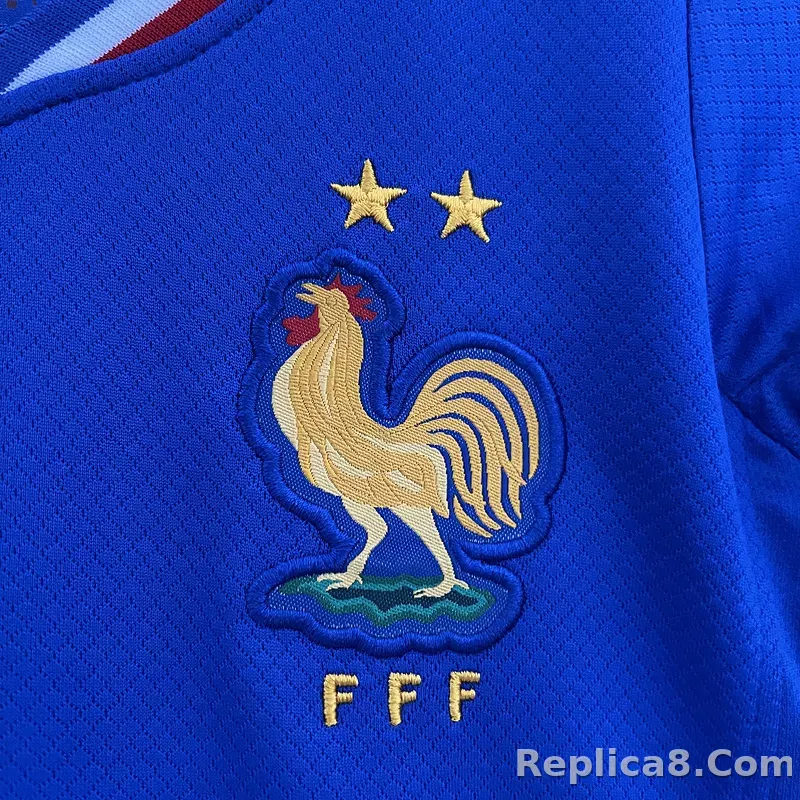 2024 France Euro Cup Home Kids Kit Jersey+Shorts - detail