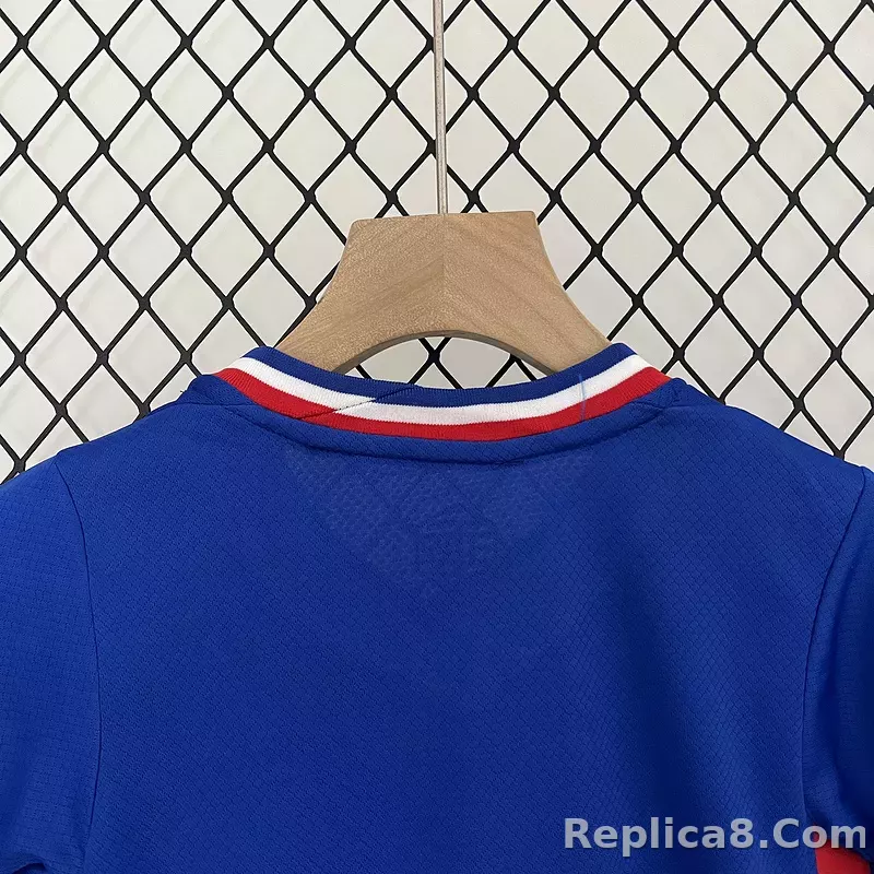2024 France Euro Cup Home Kids Kit Jersey+Shorts - detail