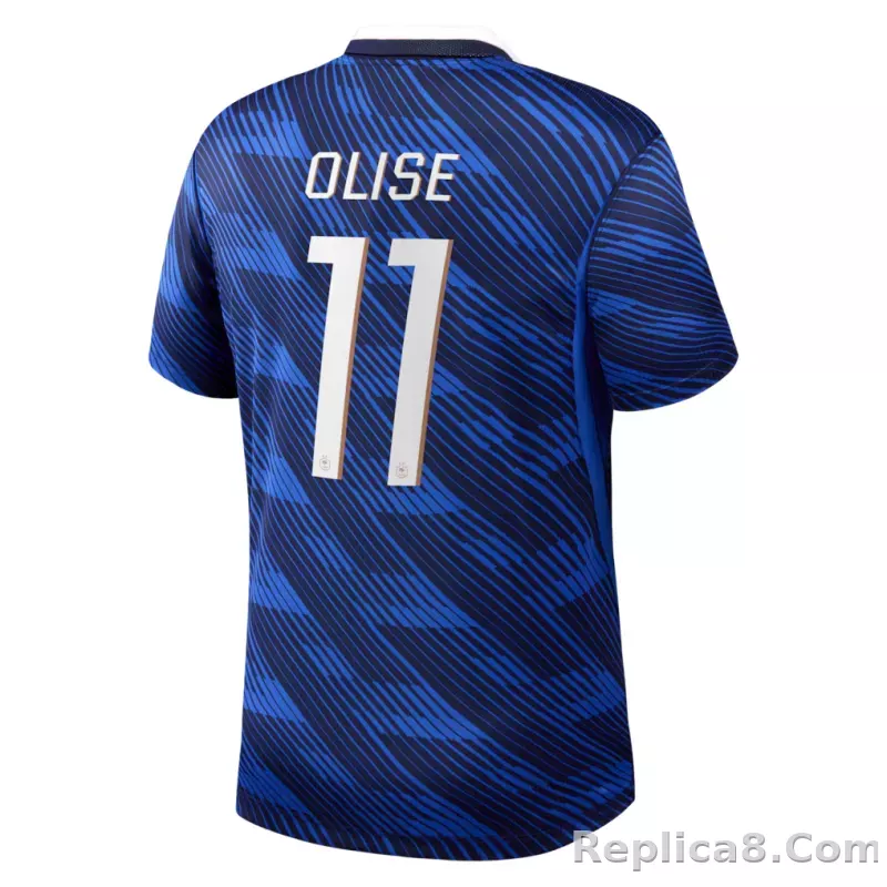Maillot France Nike FFF Domicile Stadium 26 avec flocage Olise 11 - detail