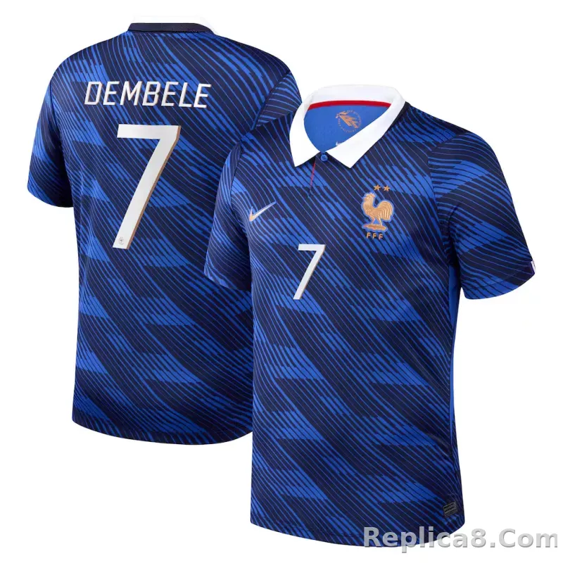 Maillot France Nike FFF Domicile Stadium 26 avec flocage Dembele 7
