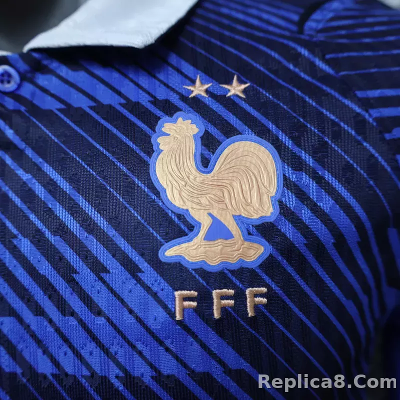 2026 France Home World Cup Soccer Jersey Authentic Shirt Long Sleeve - detail
