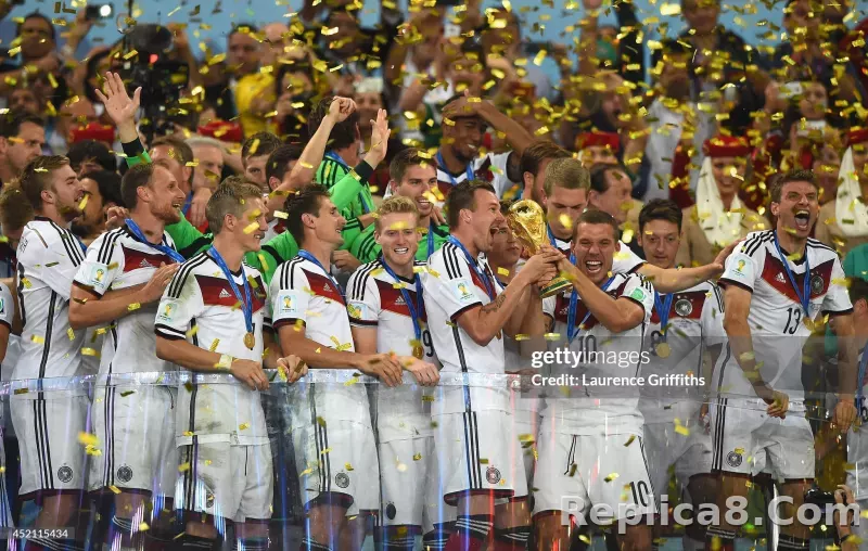 2014 Germany World Cup Home Retro 3 Stars Jersey Player Edition Long Sleeve - detail