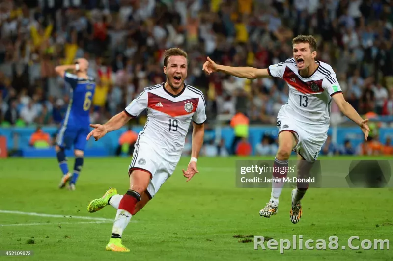 2014 Germany World Cup Home Retro 3 Stars Jersey Player Edition Long Sleeve - detail