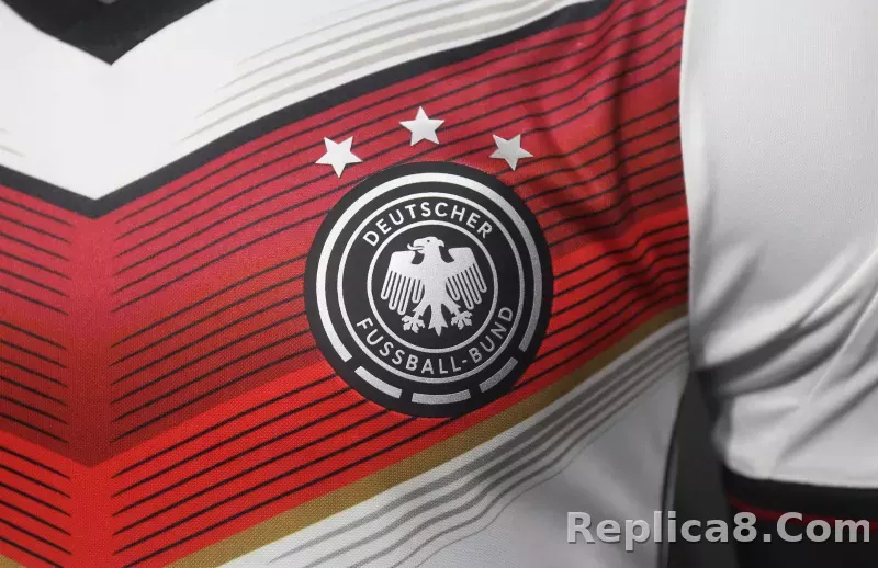 2014 Germany World Cup Home Retro 3 Stars Jersey Player Edition Long Sleeve - detail