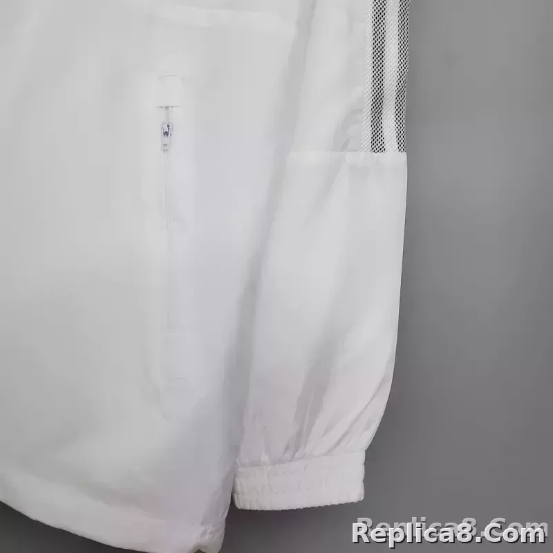 2021 Windbreaker Soccer Jersey Germany White - detail