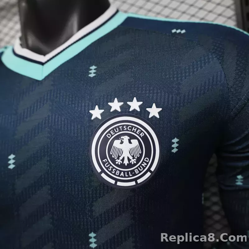 25-26 Germany Away Soccer Jersey Authentic Shirt Long Sleeve - detail