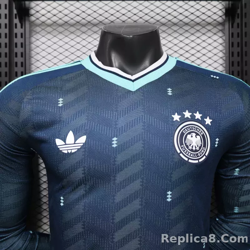 25-26 Germany Away Soccer Jersey Authentic Shirt Long Sleeve - detail