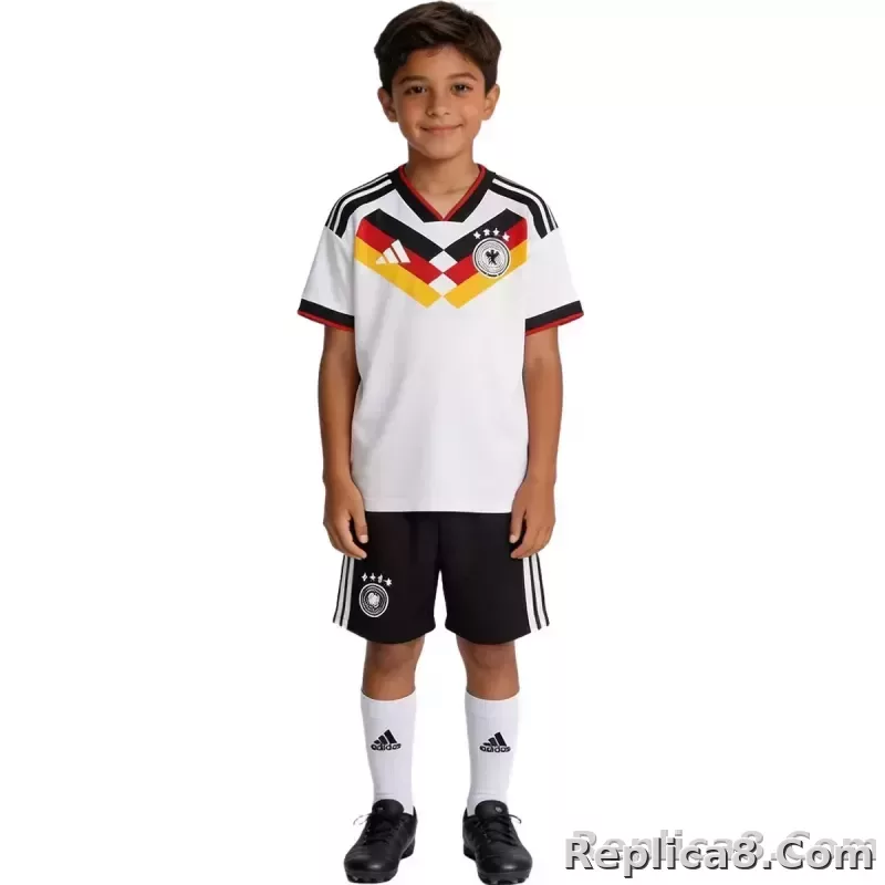 2026 Germany Home World Cup Soccer Kids Full Kit Jersey+Shorts+Socks - detail