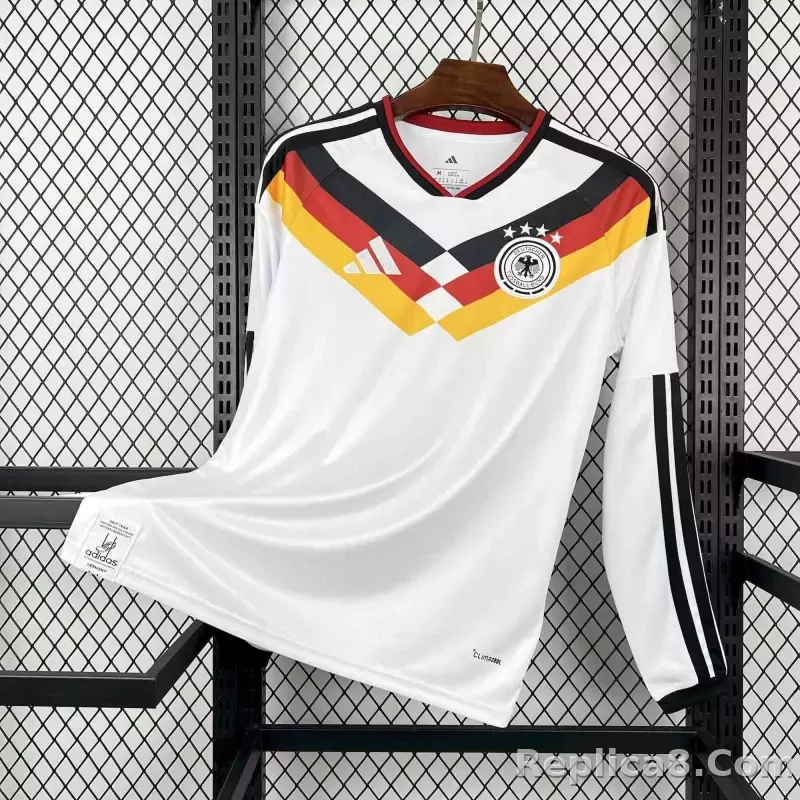 25-26 Germany Home Soccer Jersey Custom Shirt Long Sleeve
