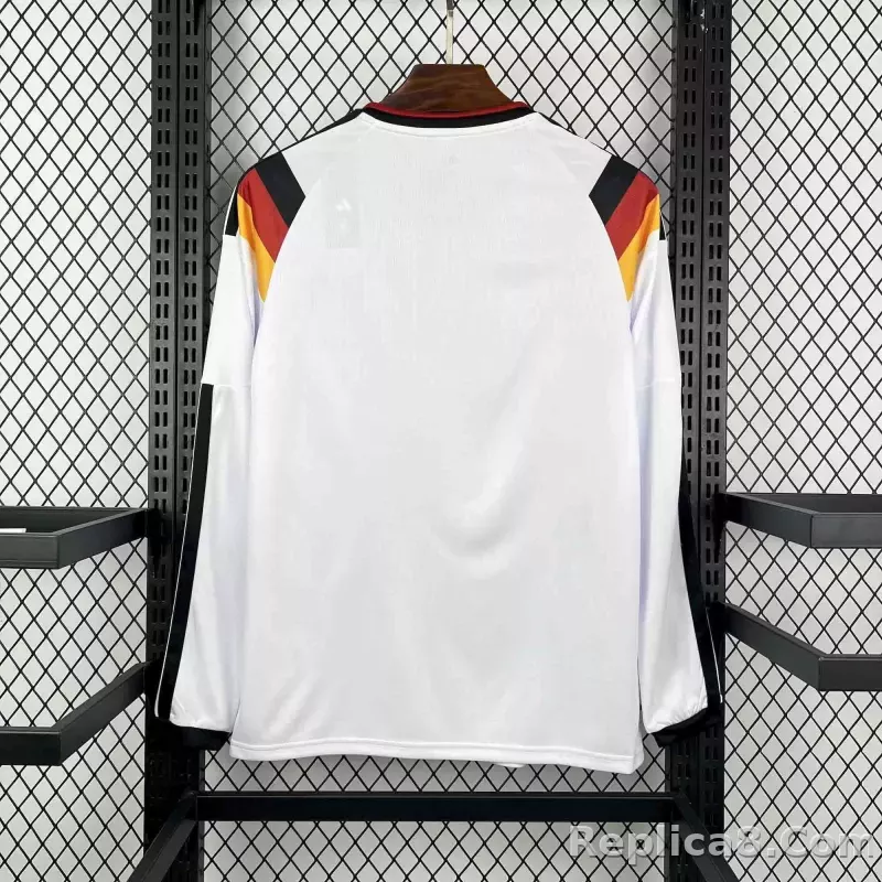 25-26 Germany Home Soccer Jersey Custom Shirt Long Sleeve - detail