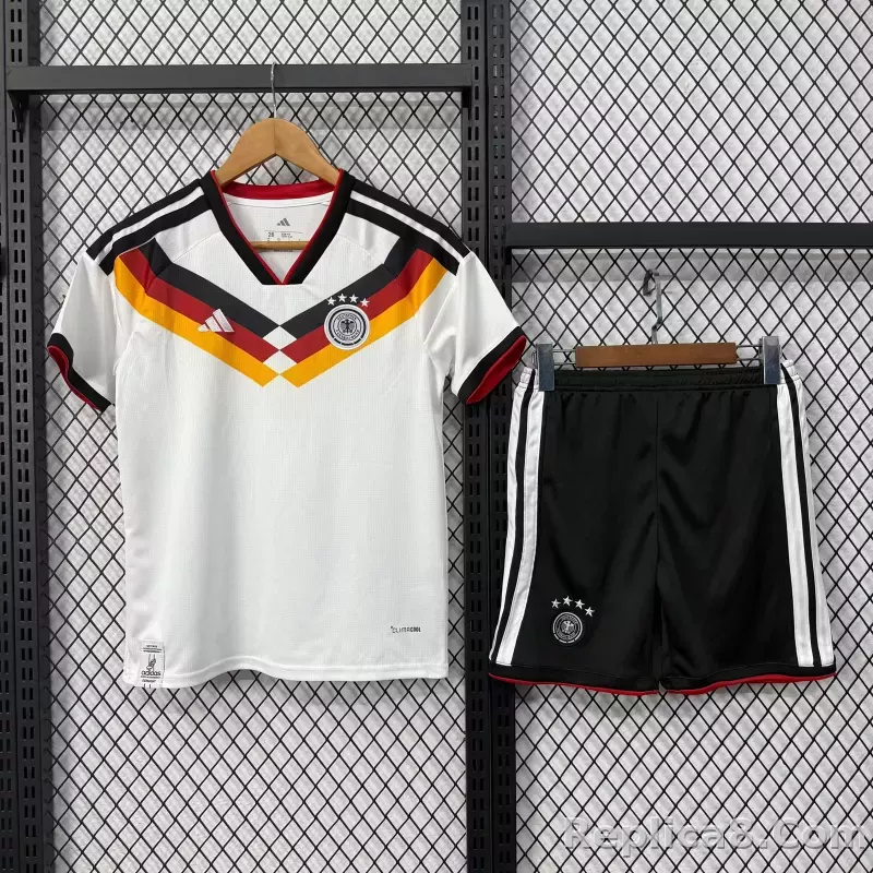 2026 Germany Home World Cup Soccer Kids Kit Jersey+Shorts