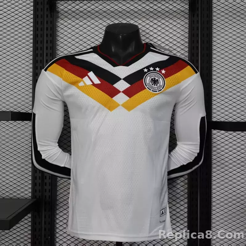 25-26 Germany Home Soccer Jersey Authentic Shirt Long Sleeve