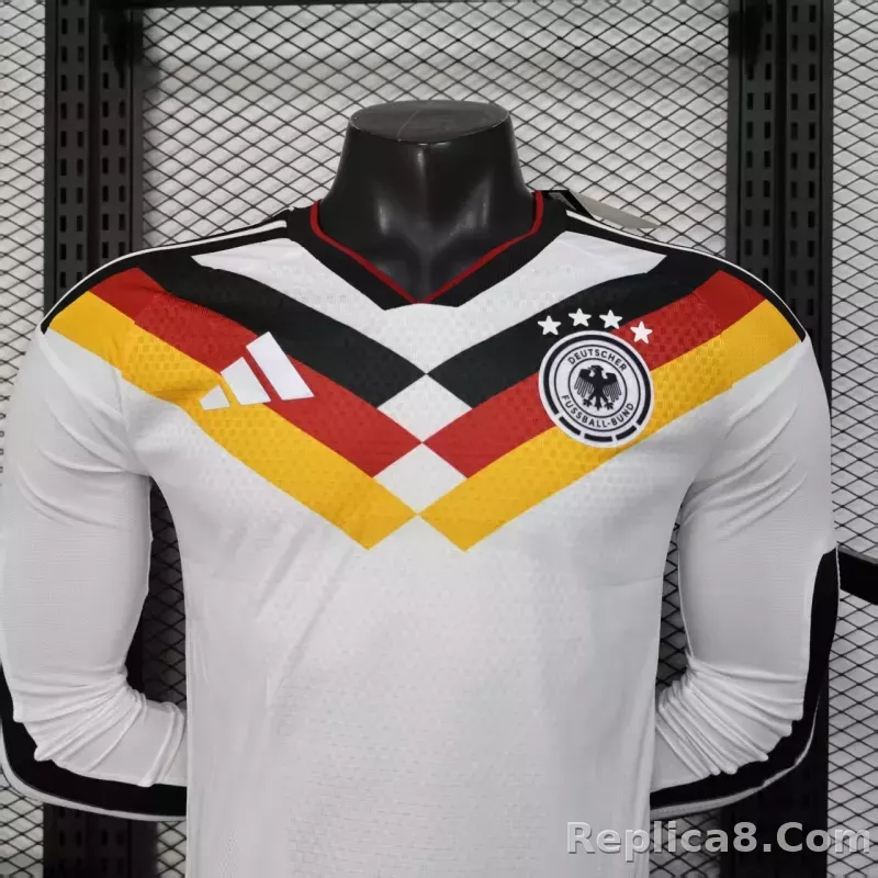 25-26 Germany Home Soccer Jersey Authentic Shirt Long Sleeve - detail