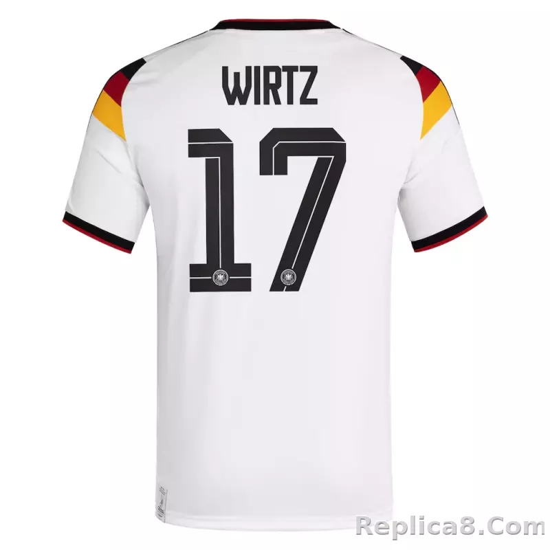 Germany National Team adidas Home Shirt 2026 with Wirtz 17 printing - detail