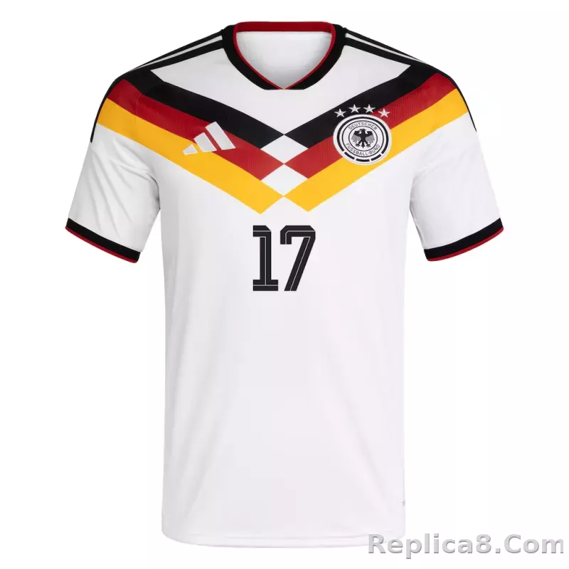 Germany National Team adidas Home Shirt 2026 with Wirtz 17 printing - detail