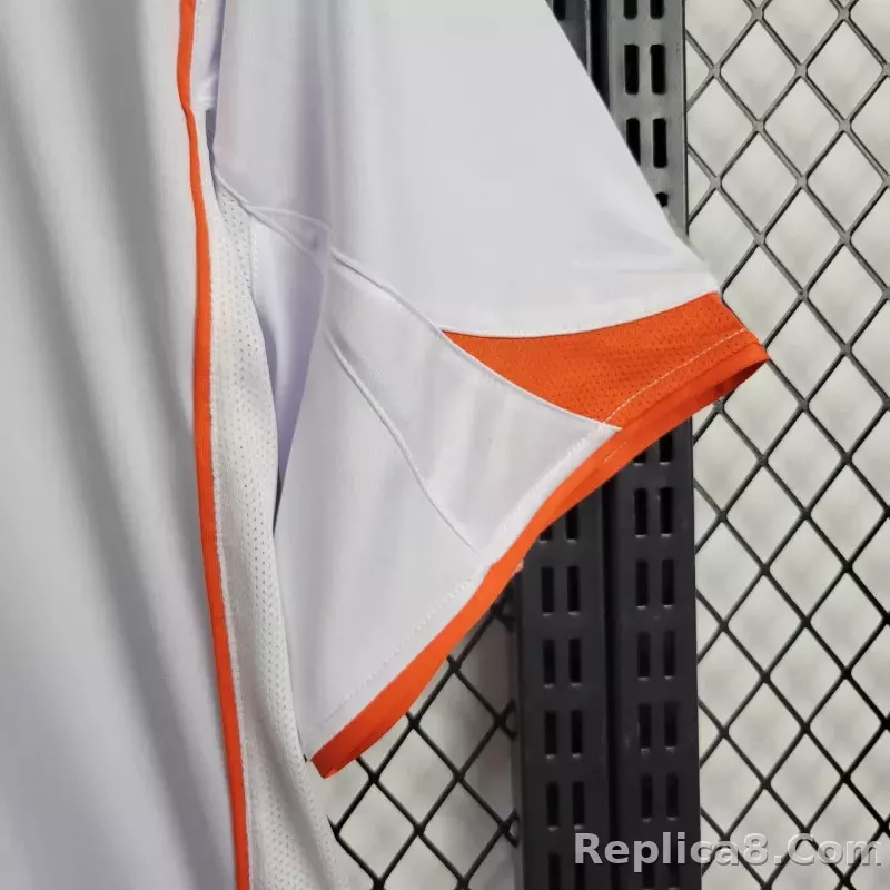 2004 Netherlands  Away Retro Jersey White - detail