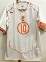 2004 Netherlands  Away Retro Jersey White - view 10