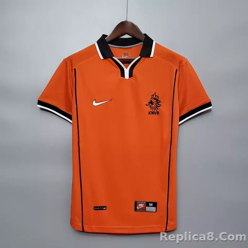 1998 Netherlands  Home World Cup Retro Jersey