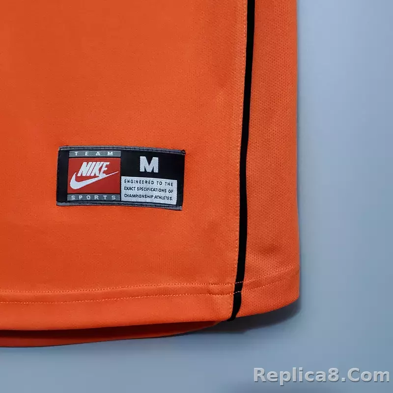 1998 Netherlands  Home World Cup Retro Jersey - detail
