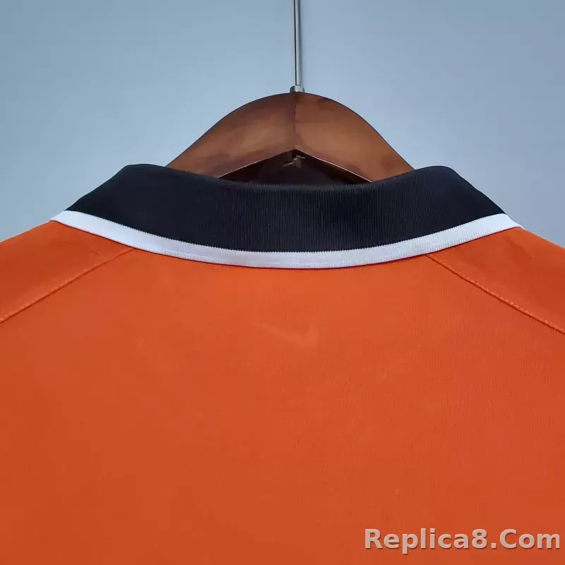 1998 Netherlands  Home World Cup Retro Jersey - detail