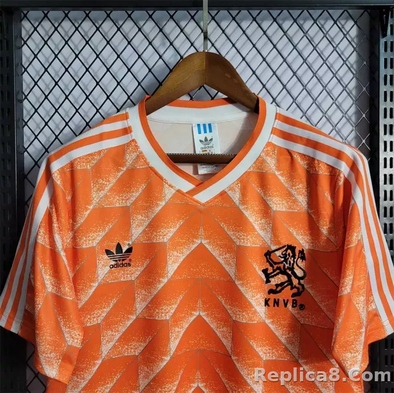 1988 Netherlands  Home World Cup Retro Jersey - detail