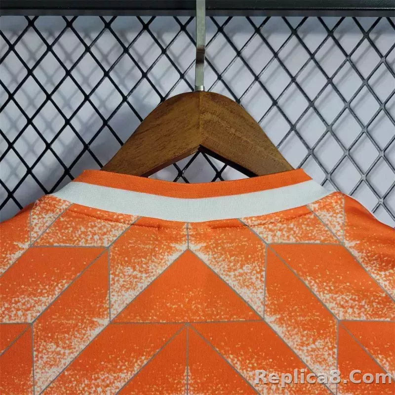 1988 Netherlands  Home World Cup Retro Jersey - detail