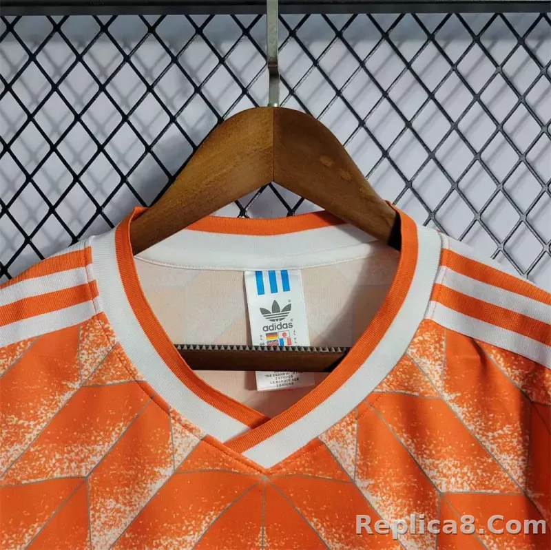 1988 Netherlands  Home World Cup Retro Jersey - detail
