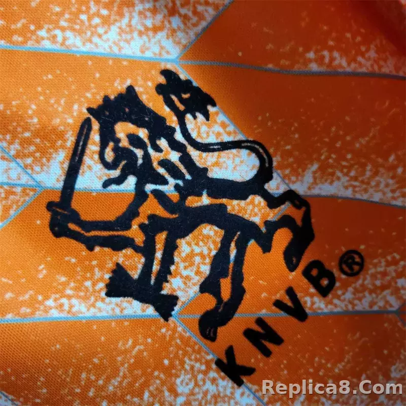 1988 Netherlands  Home World Cup Retro Jersey - detail