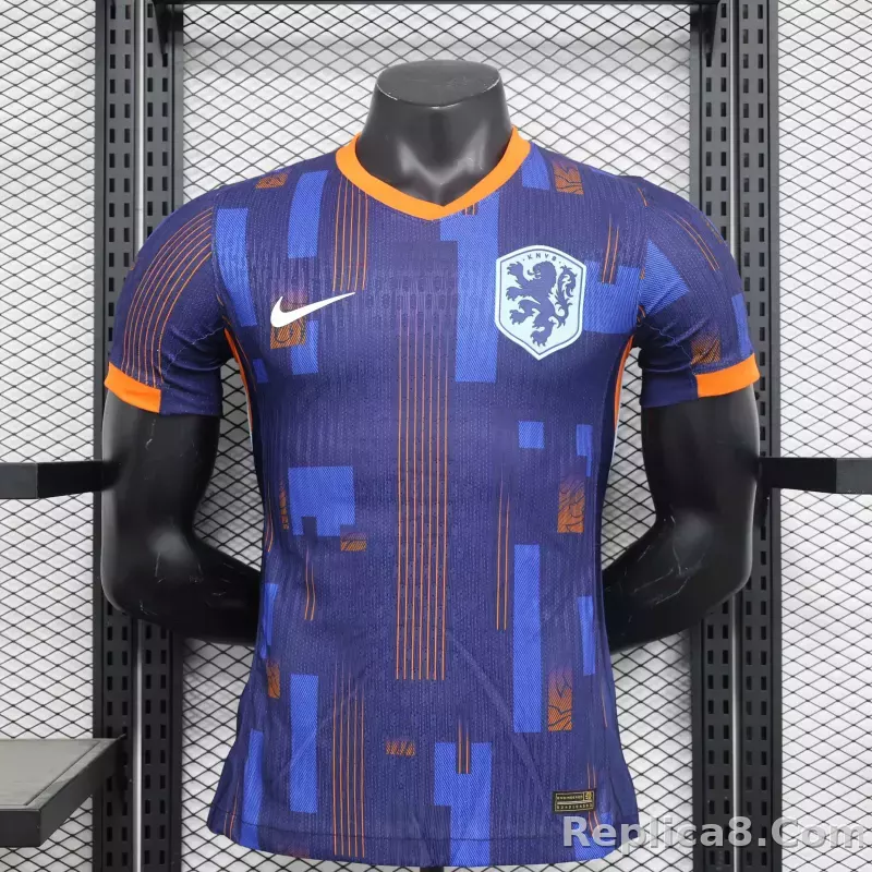 2024 Netherlands Euro Cup Away Jersey Player Version