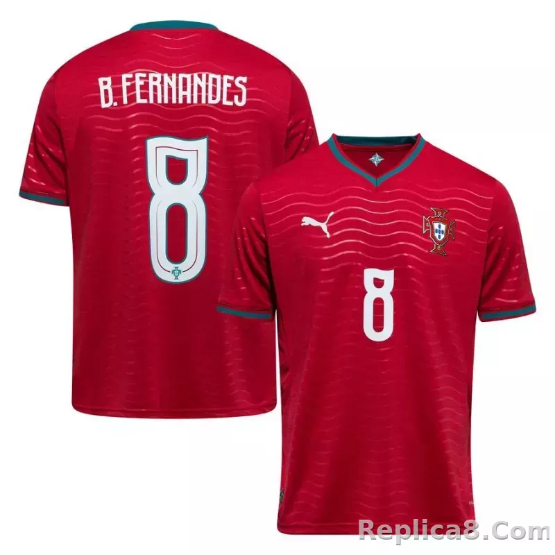 Portugal Home Shirt World Cup 2026 B. FERNANDES 8