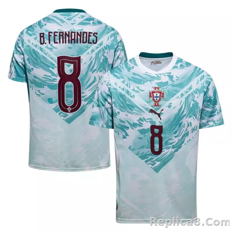 Portugal Away Shirt World Cup 2026 B. FERNANDES 8