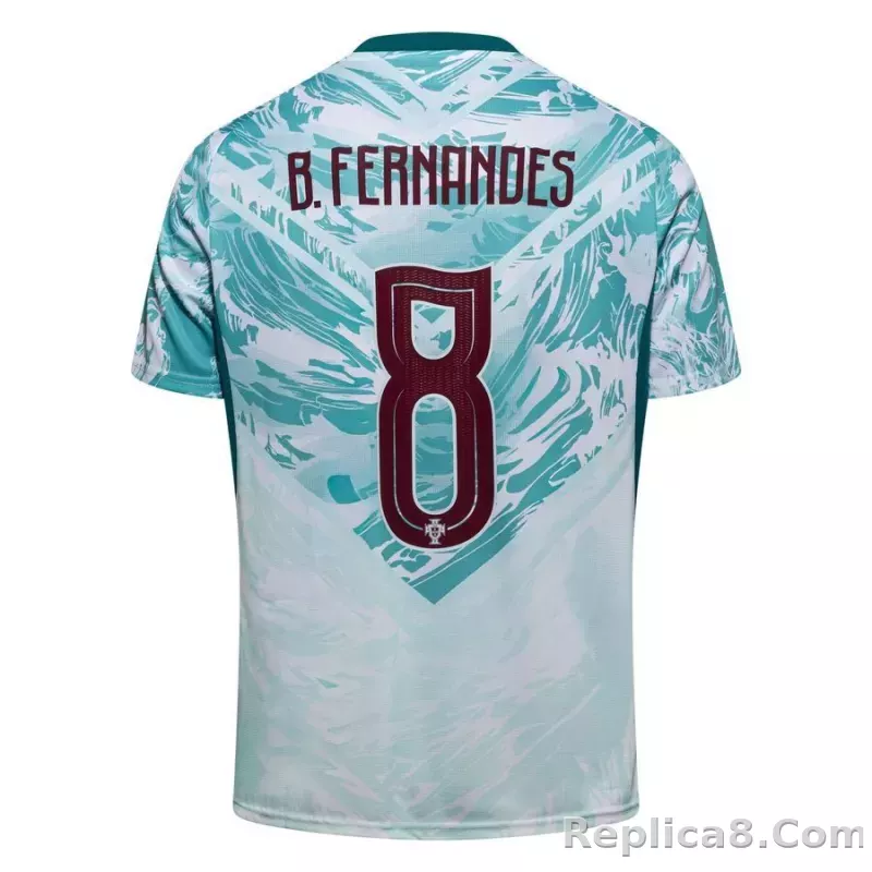 Portugal Away Shirt World Cup 2026 B. FERNANDES 8 - detail