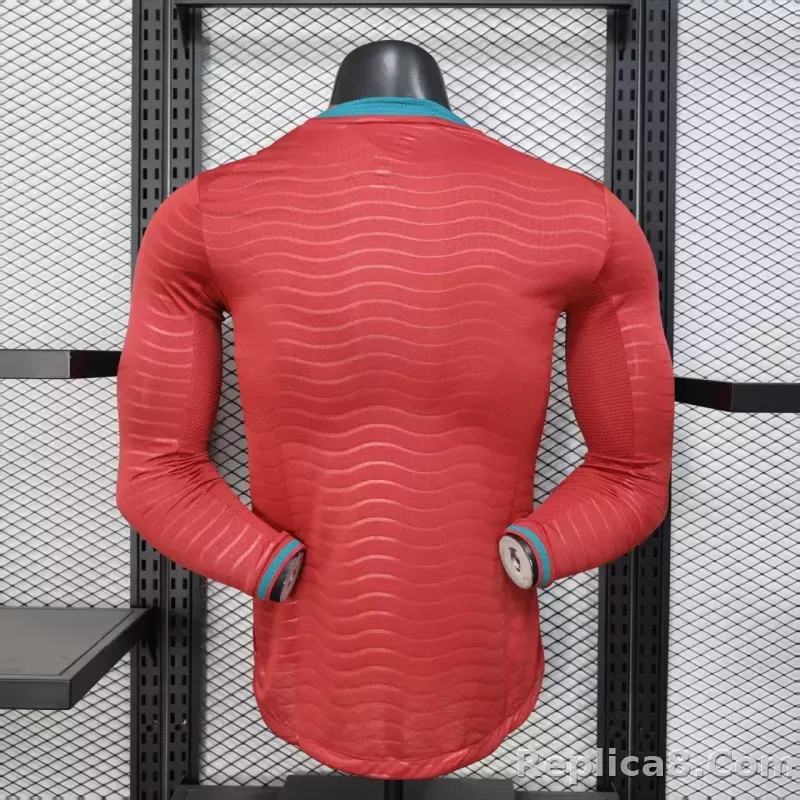 2026 Portugal  Home World Cup Soccer Jersey Player Version Long Sleeve - detail