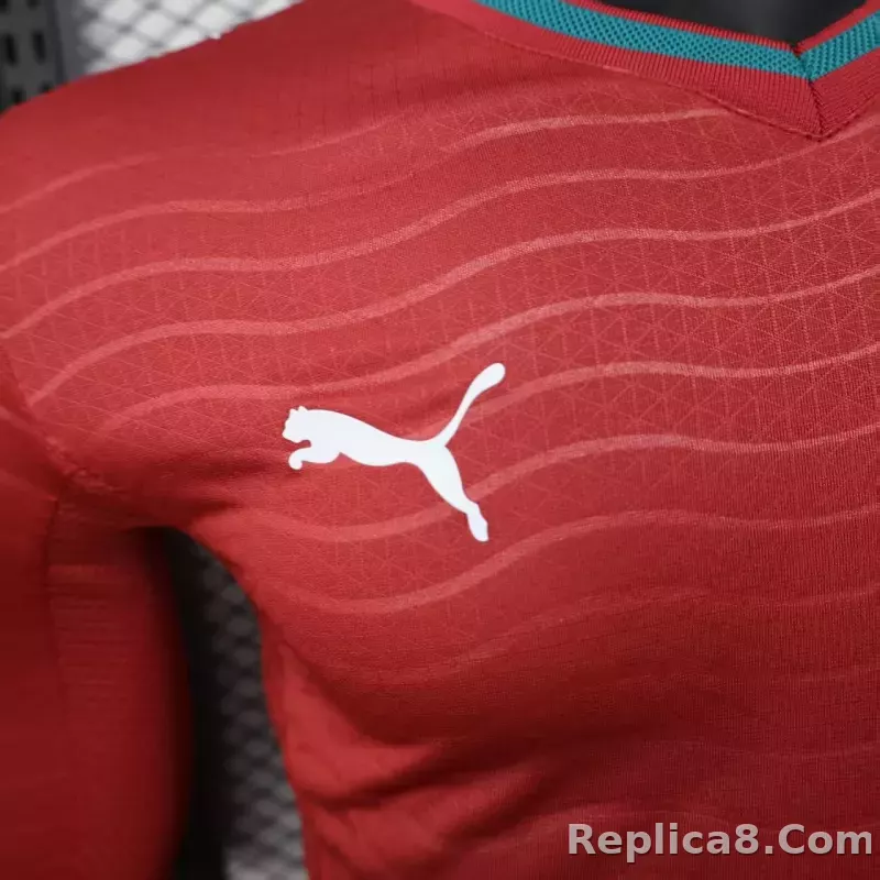 2026 Portugal  Home World Cup Soccer Jersey Player Version Long Sleeve - detail