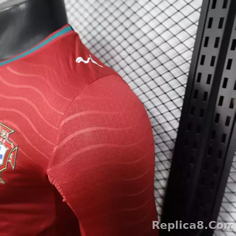 2026 Portugal  Home World Cup Soccer Jersey Player Version Long Sleeve - detail