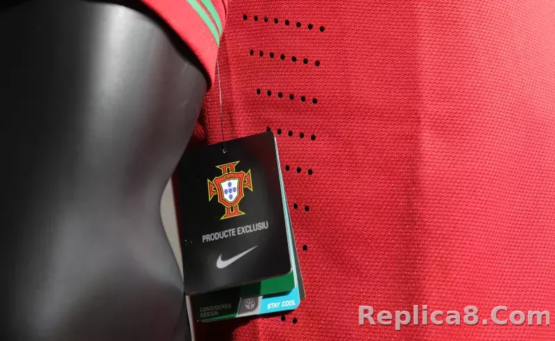 2012 Portugal  Euro Cup Home Retro Jersey Player Edition - detail