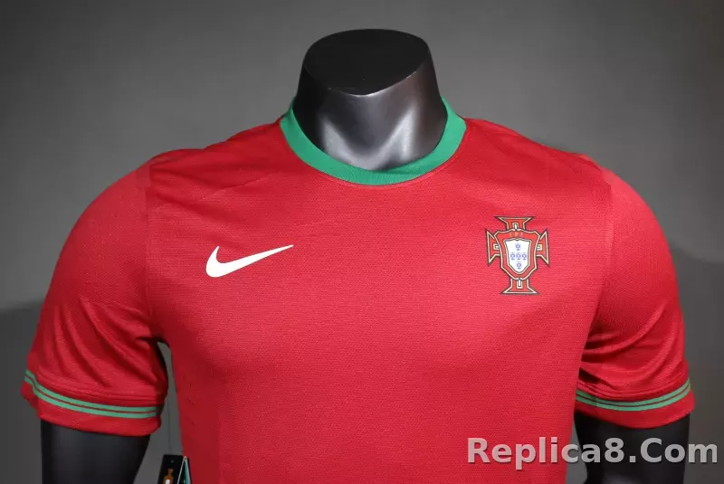2012 Portugal  Euro Cup Home Retro Jersey Player Edition - detail