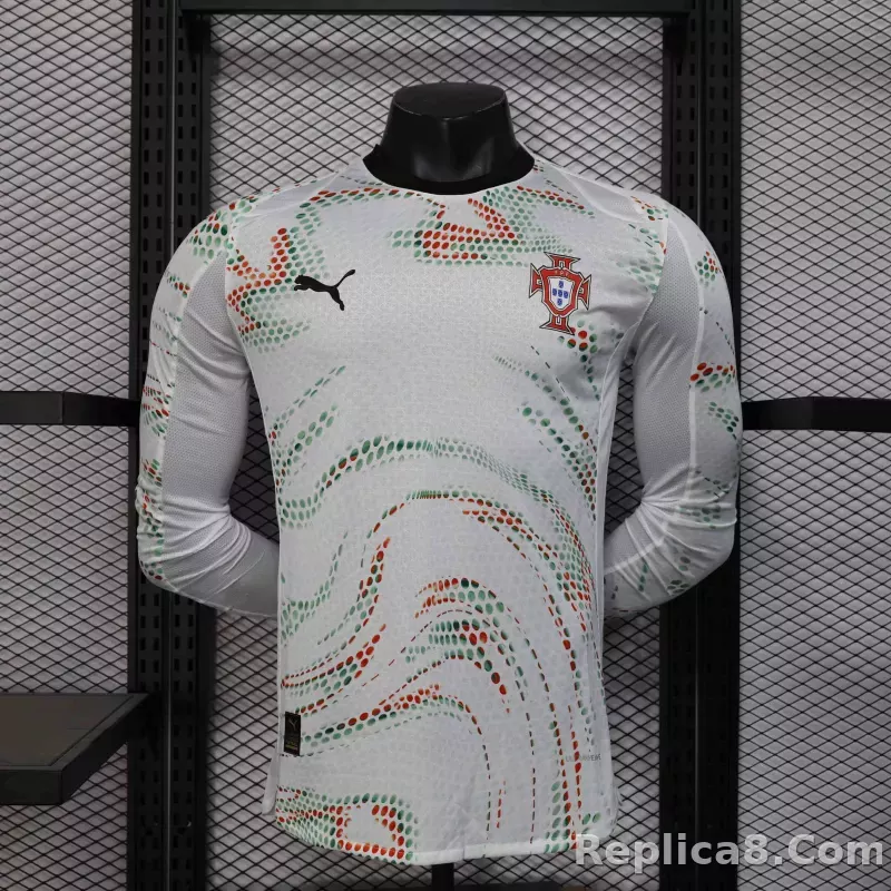 2025 Portugal  Away Soccer Jersey Long Sleeve Player Version