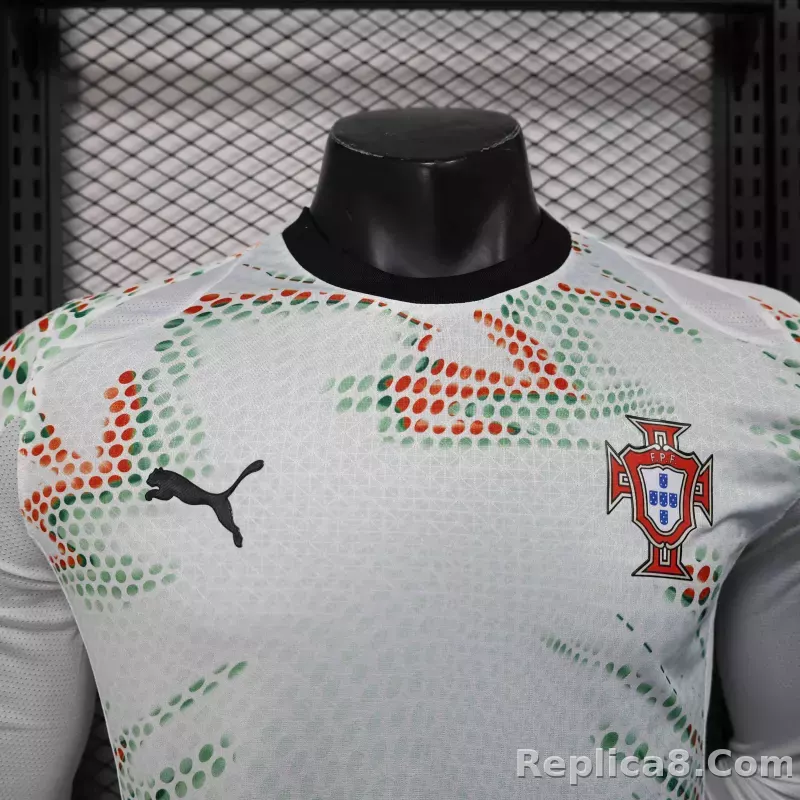 2025 Portugal  Away Soccer Jersey Long Sleeve Player Version - detail