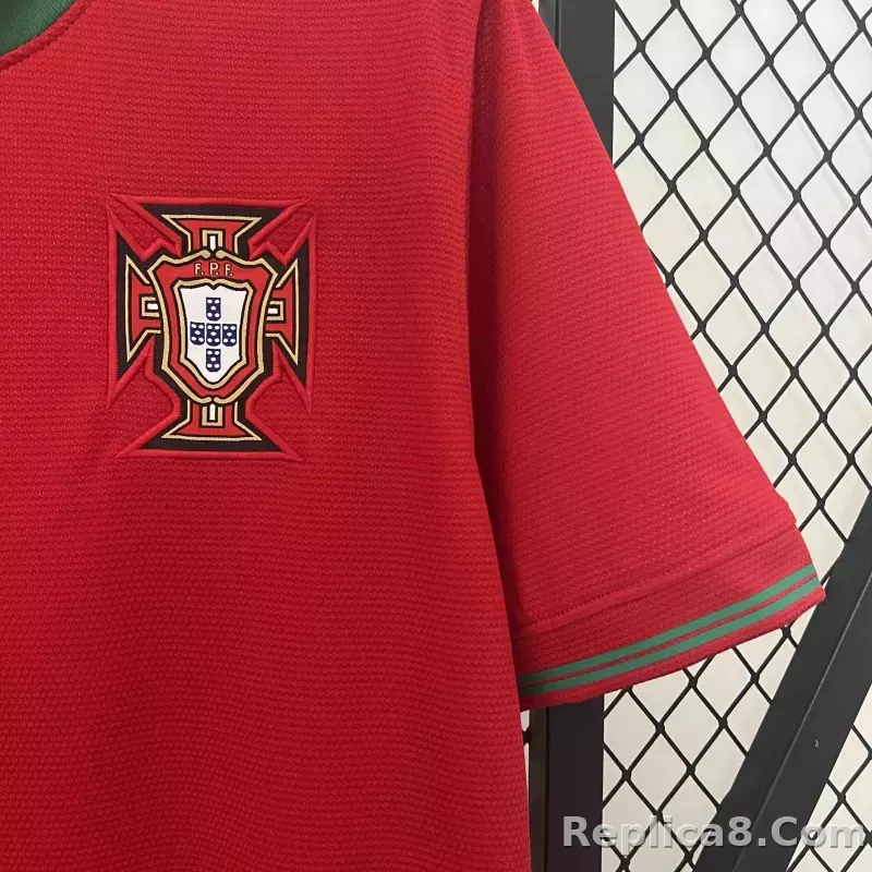 2012 Portugal  Euro Cup Home Retro Jersey - detail