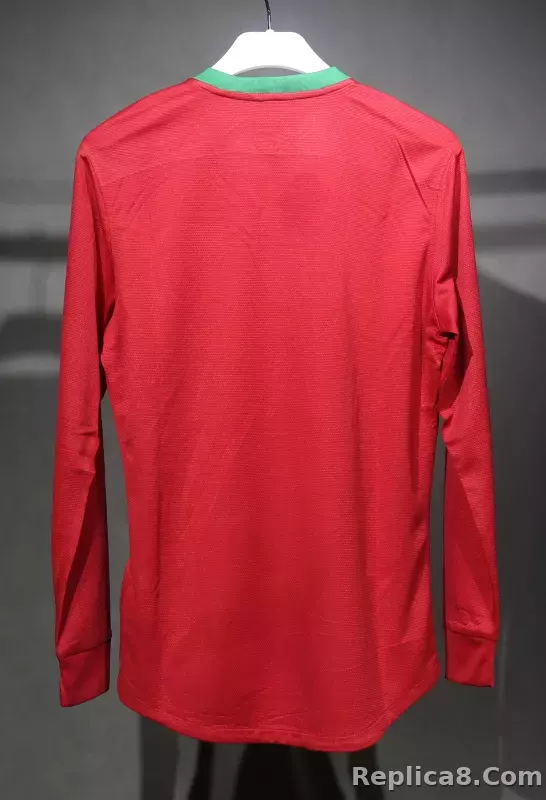 2012 Portugal  Euro Cup Home Retro Jersey Player Edtion Long Sleeve - detail
