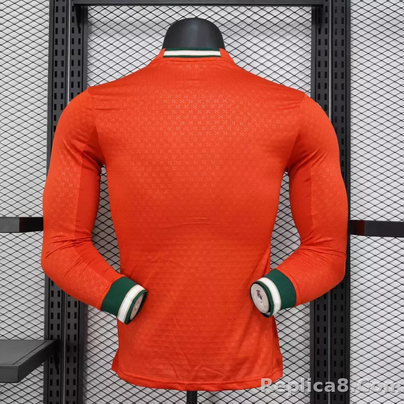 2025 Portugal  Home Soccer Jersey Player Version Long Sleeve - detail