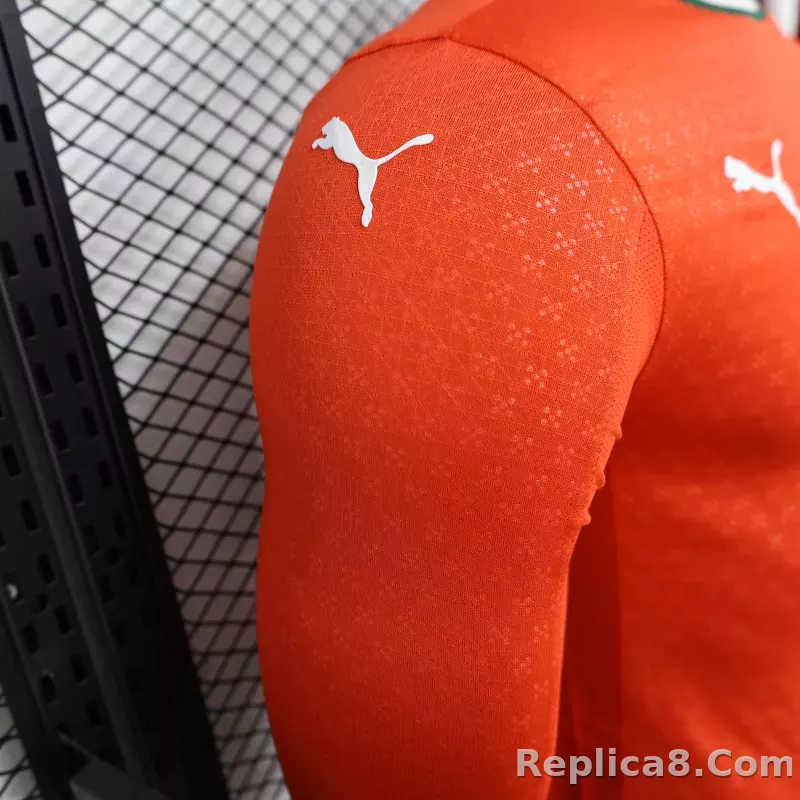 2025 Portugal  Home Soccer Jersey Player Version Long Sleeve - detail