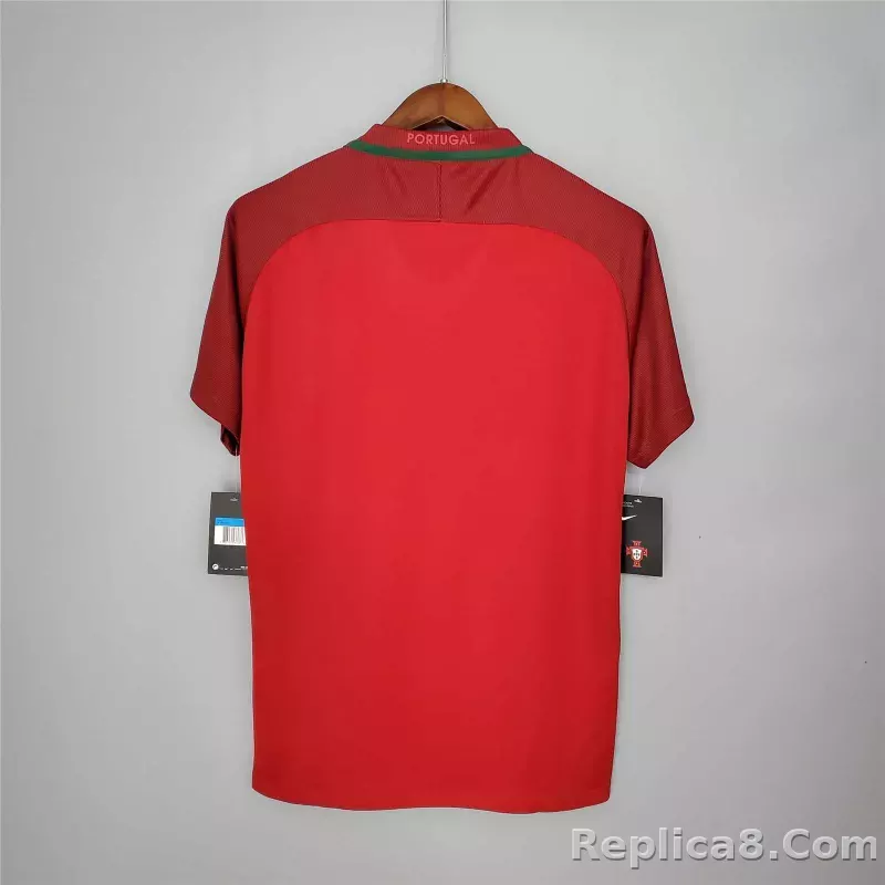 2016 Portugal  Euro Cup Home Retro Jersey - detail