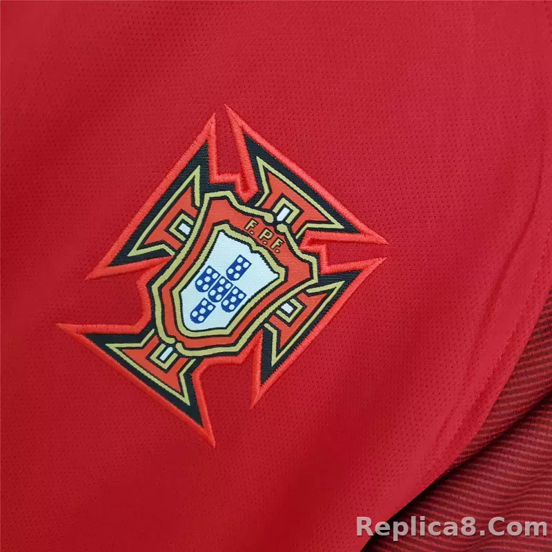 2016 Portugal  Euro Cup Home Retro Jersey - detail