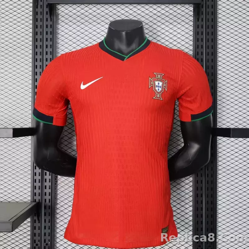 2024 Portugal Euro Cup Home Soccer Jersey Player Edition