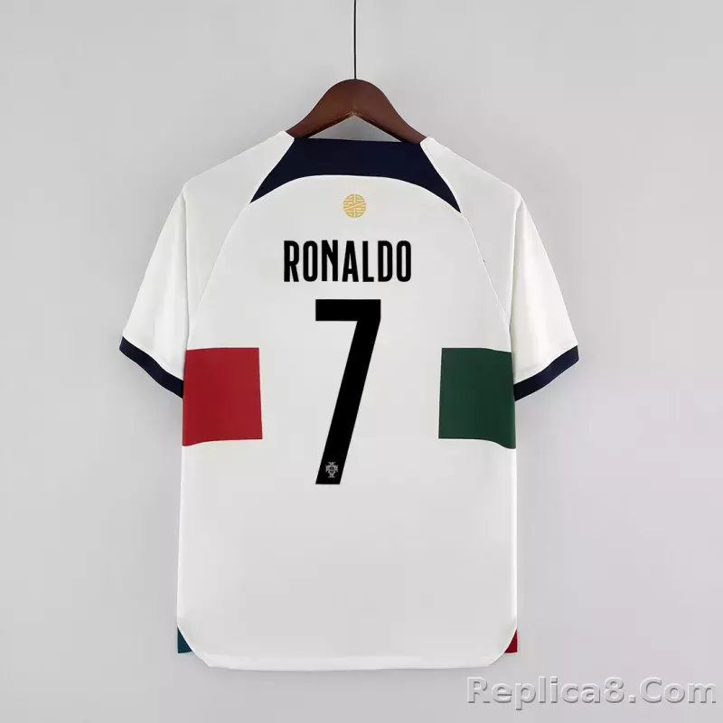 2022 Portugal RONALDO #7 World Cup Away Fan Edition Soccer Jersey