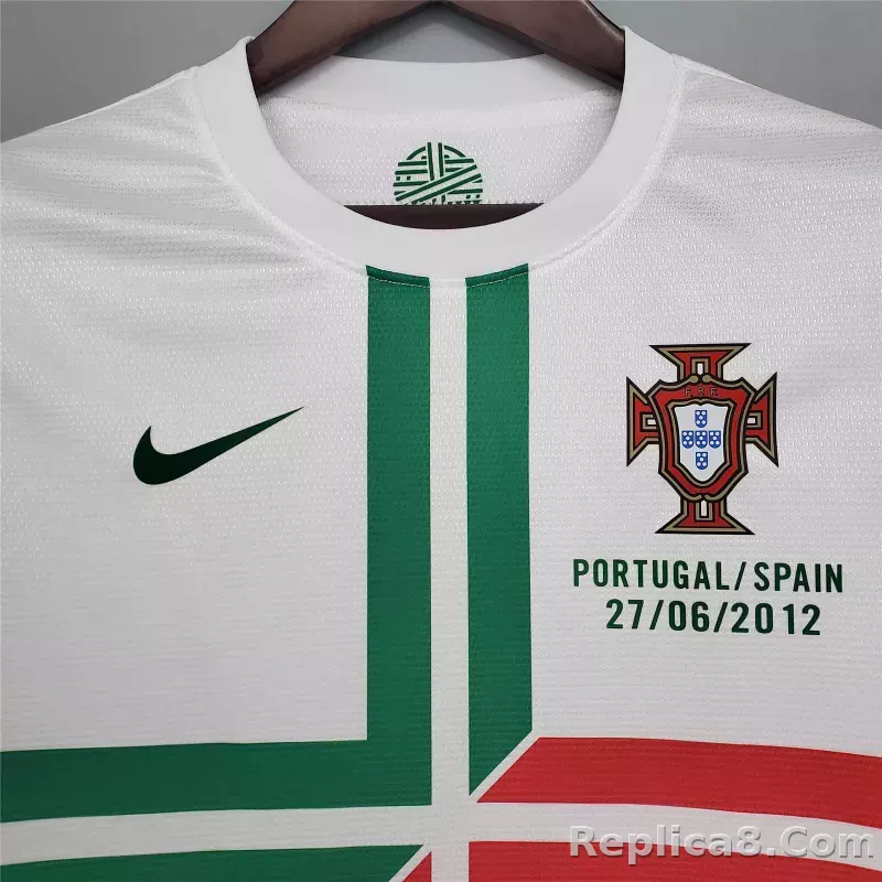 2012 Portugal Ronaldo #7  Euro Cup Away Retro Jersey - detail