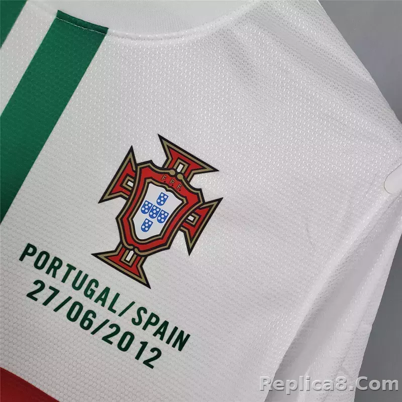 2012 Portugal Ronaldo #7  Euro Cup Away Retro Jersey - detail